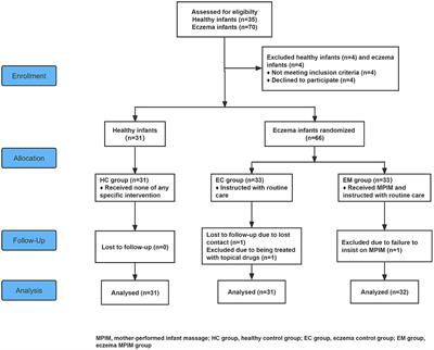 The positive effect of mother-performed infant massage on infantile eczema and maternal mental state: A randomized controlled trial
